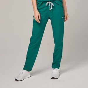 Hunter green yola figs scrub pant